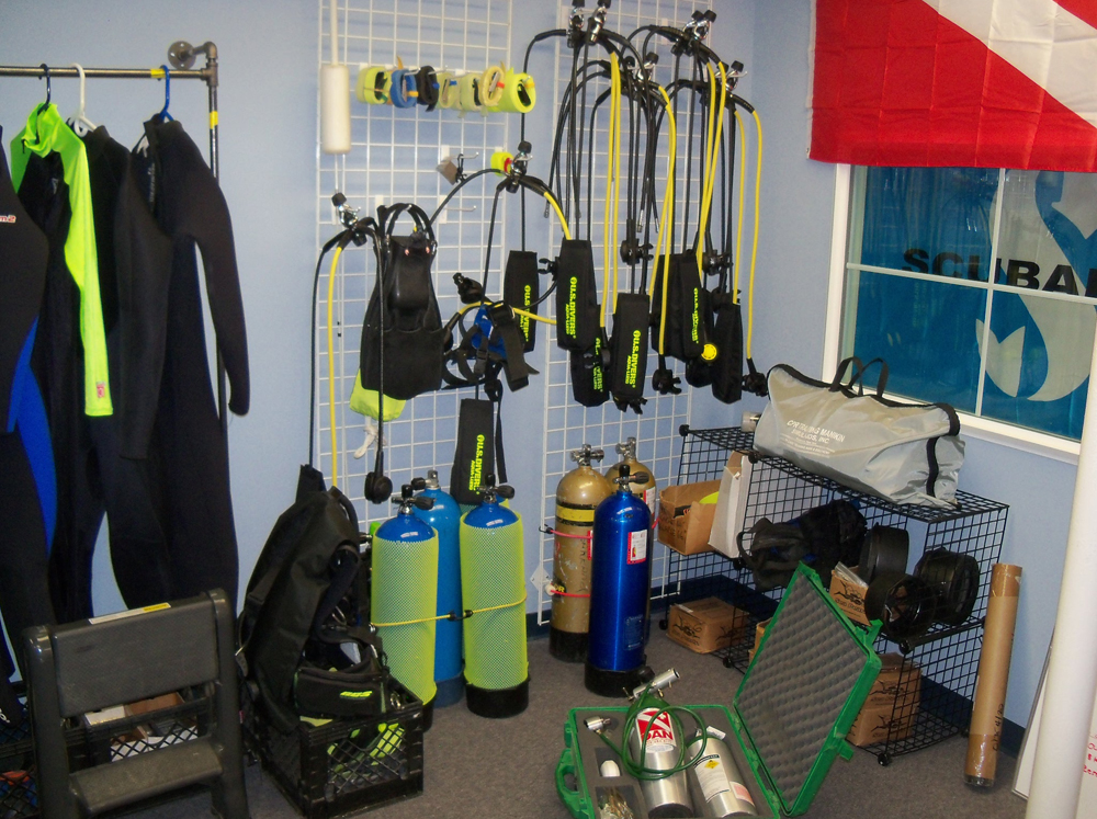 photo of dive gear at Dutchess Scuba Diving